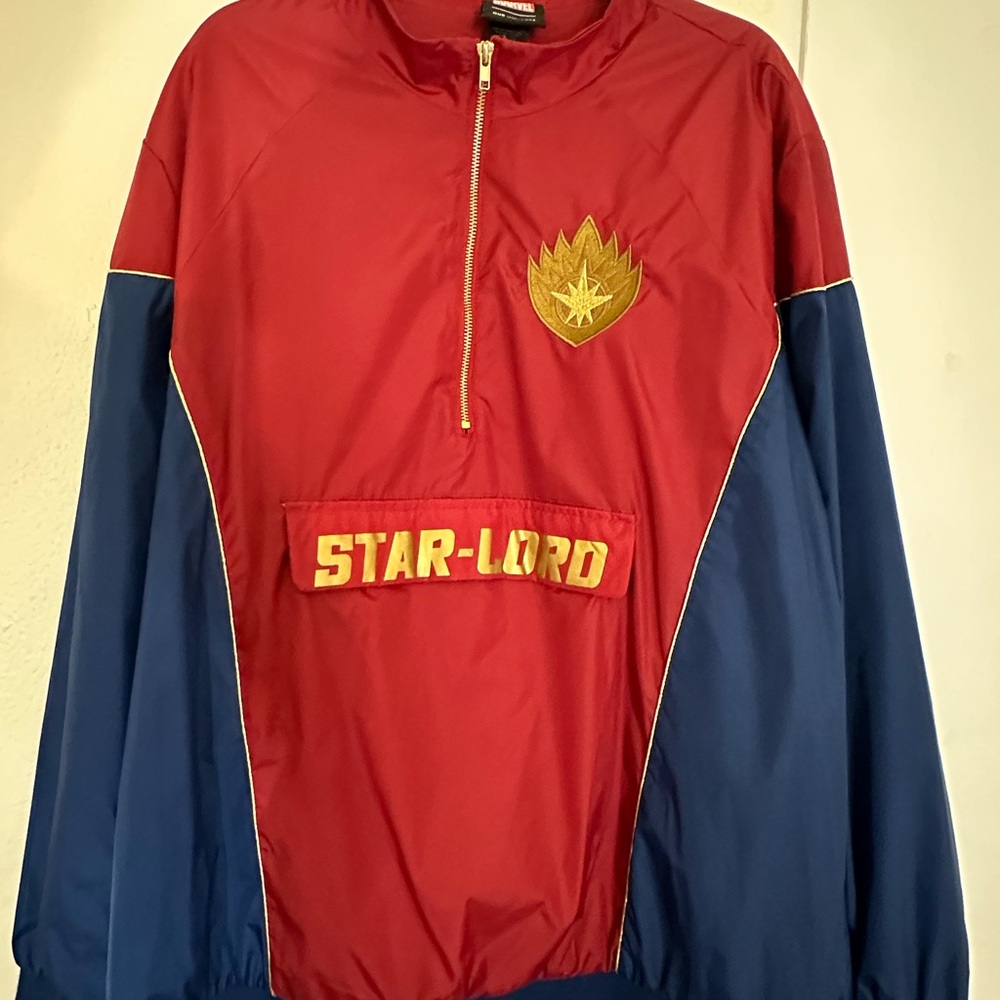 Marvel Guardians of the Galaxy Star- Lord Quarter-Zip Anorak Jacket like new